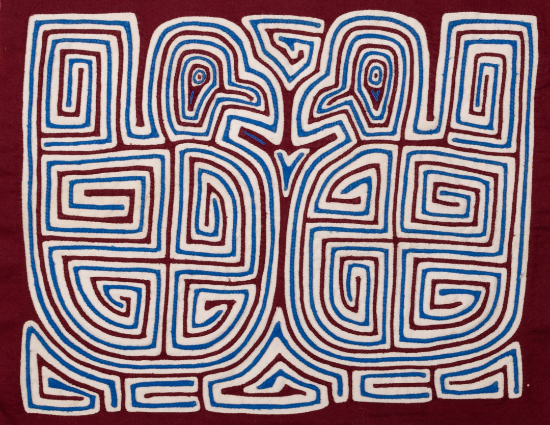 Maroon White Blue Duck Mola