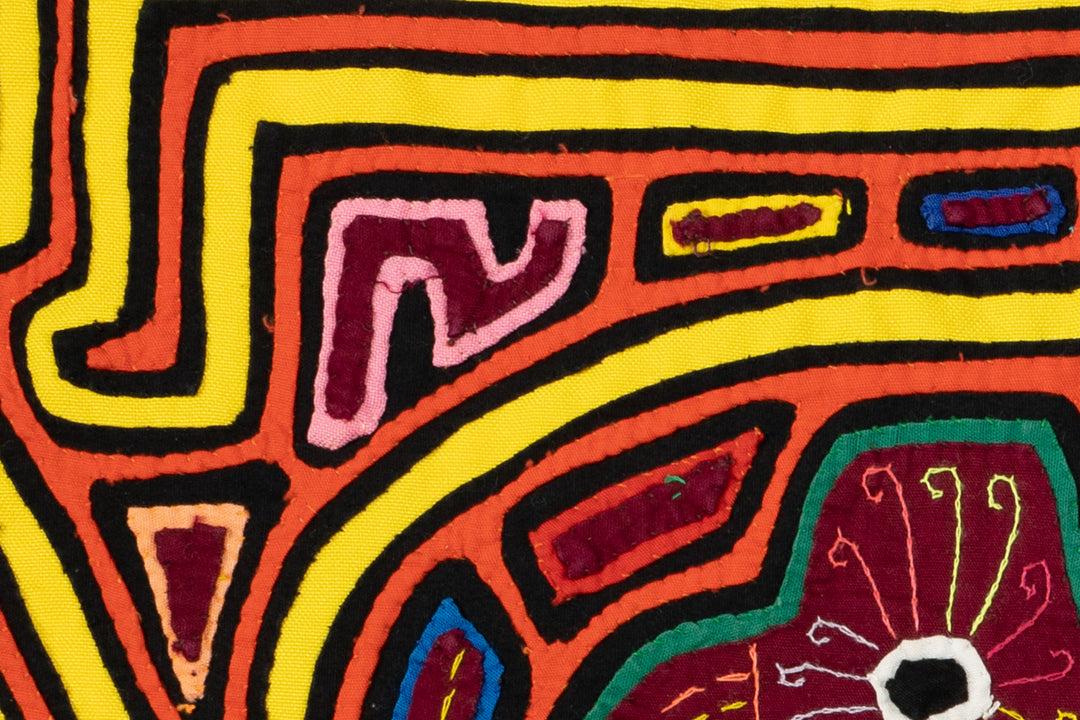 Orange Yellow Red Bird Nest Mola