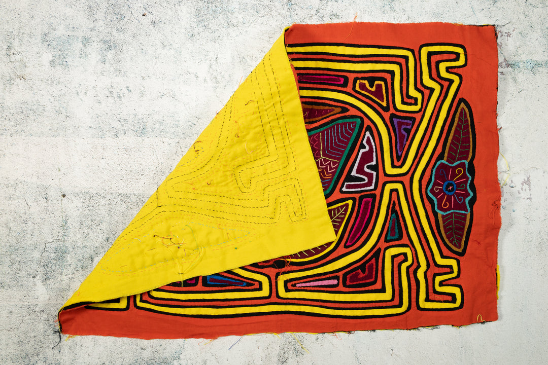 Orange Yellow Red Bird Nest Mola