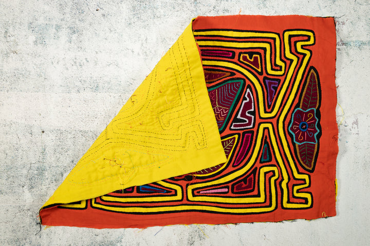 Orange Yellow Red Bird Nest Mola