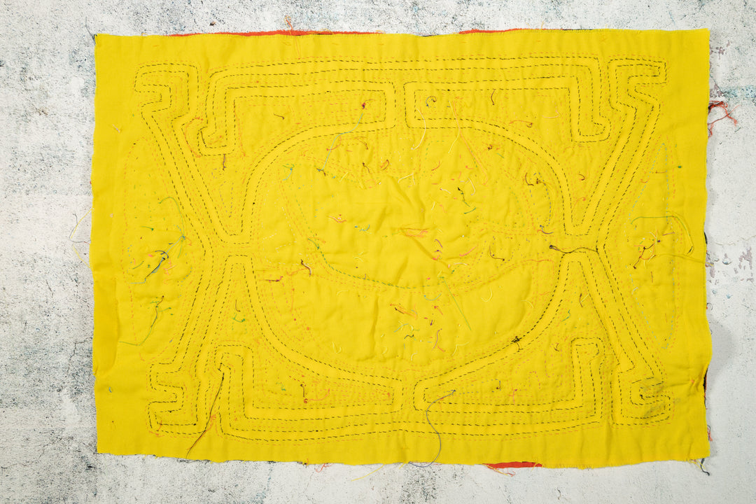 Orange Yellow Red Bird Nest Mola