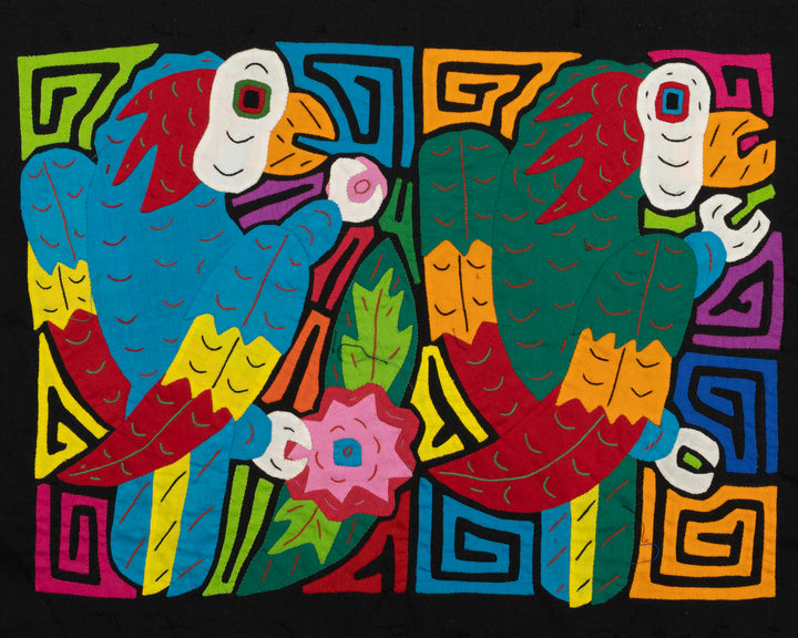 Blue Macaw Parrot Panama Mola