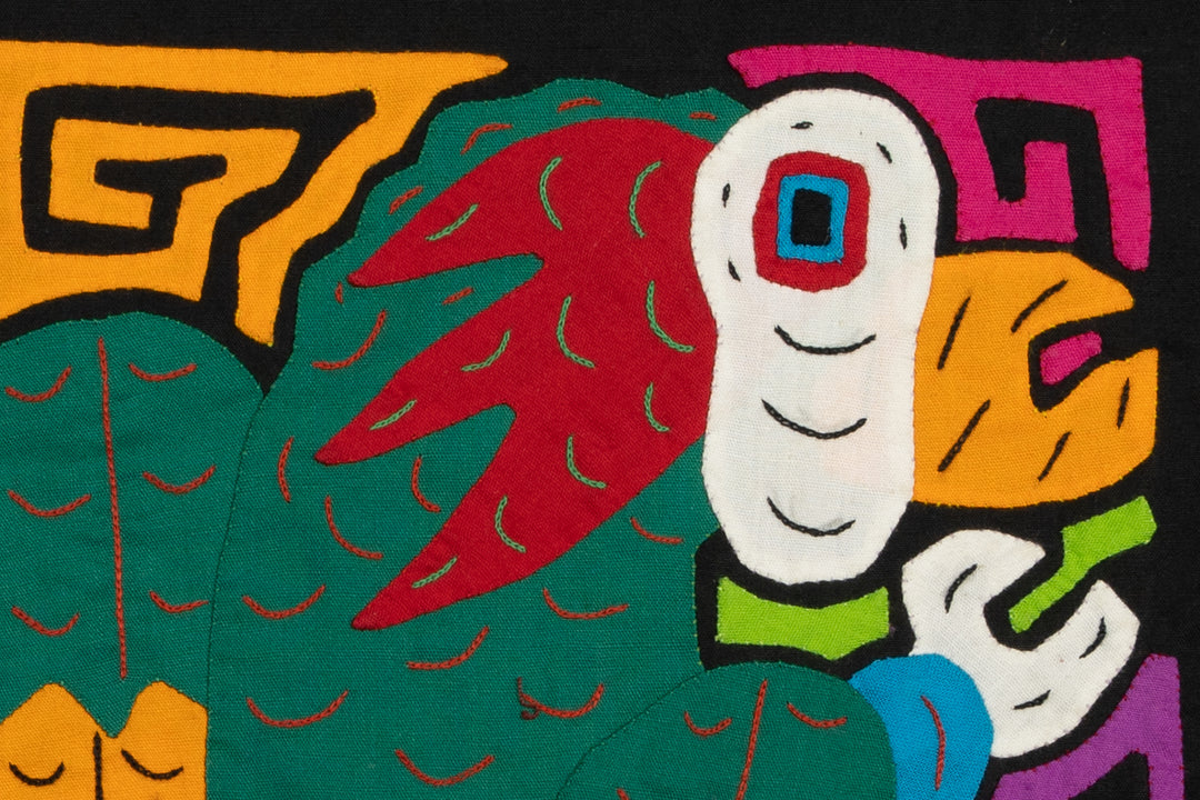 Blue Macaw Parrot Panama Mola