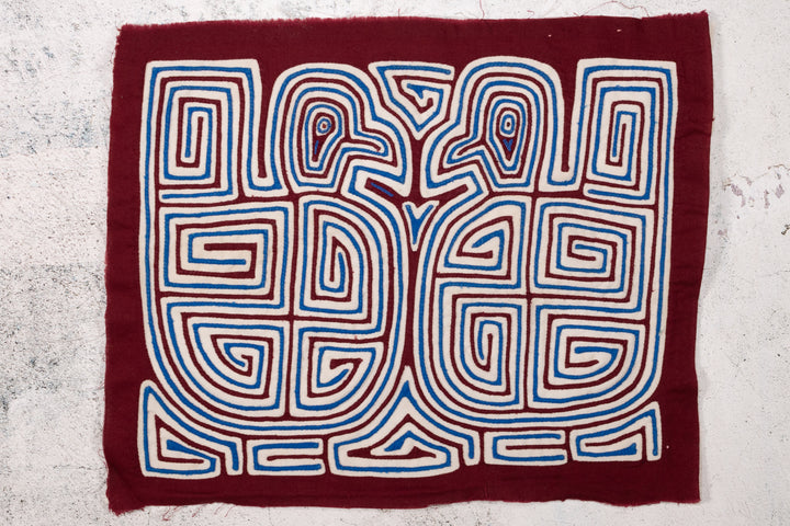 Maroon White Blue Duck Mola