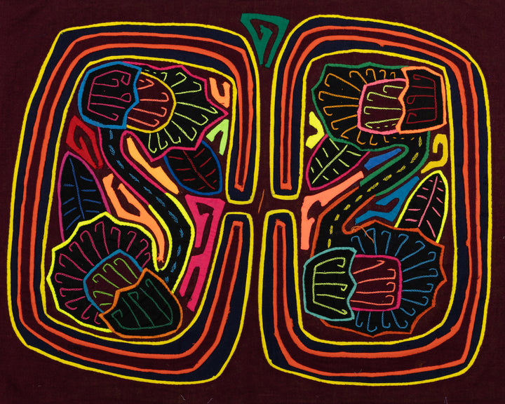 Goose in Bonnet Panama Mola