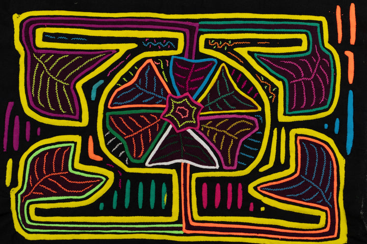 Handmade Floral Flower Panama Mola