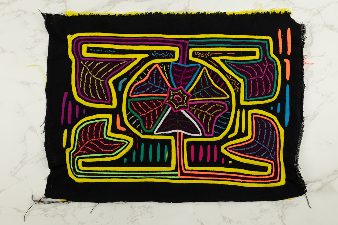 Handmade Floral Flower Panama Mola