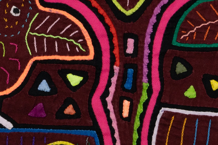 Bird Fish Jar Panama Mola