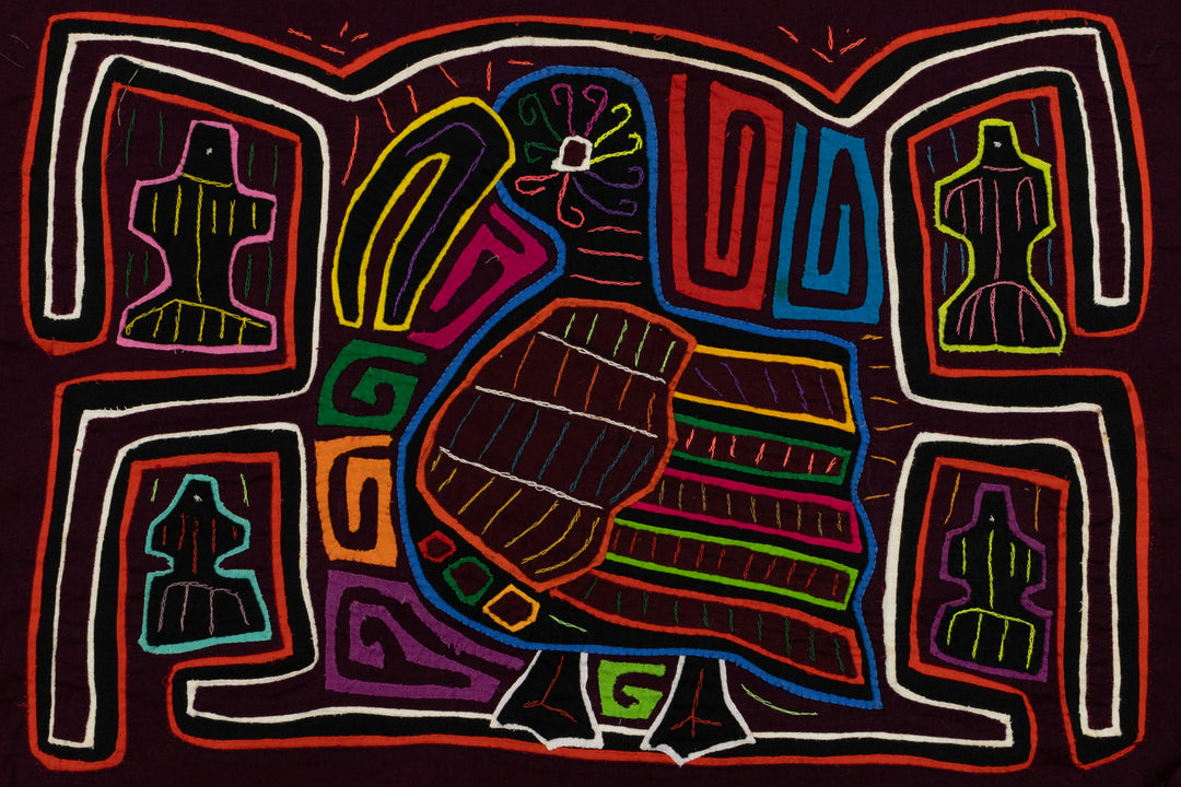 Handmade Turkey Bird Panama Mola