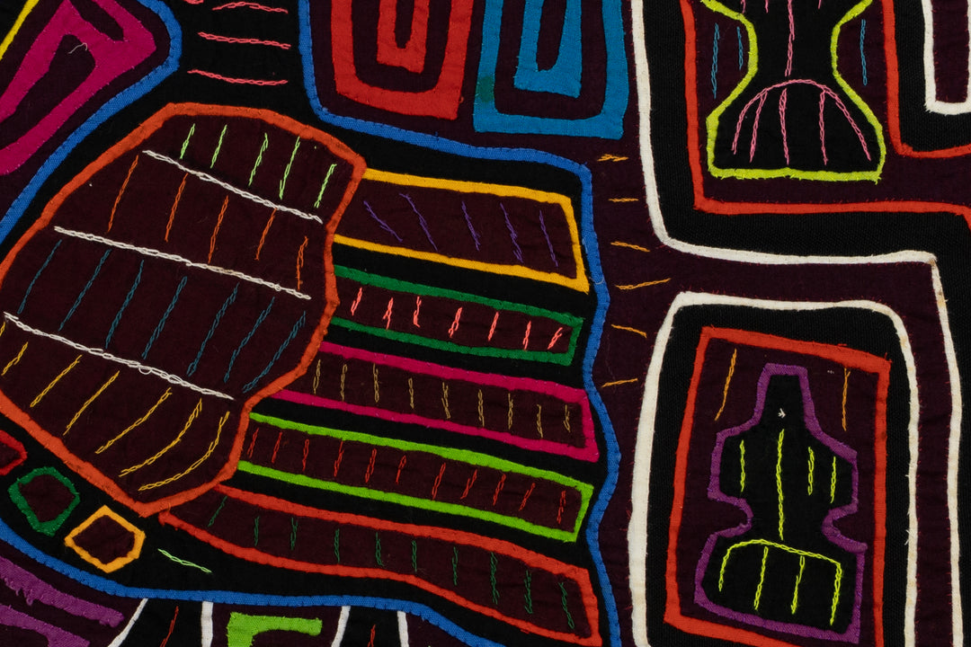 Handmade Turkey Bird Panama Mola