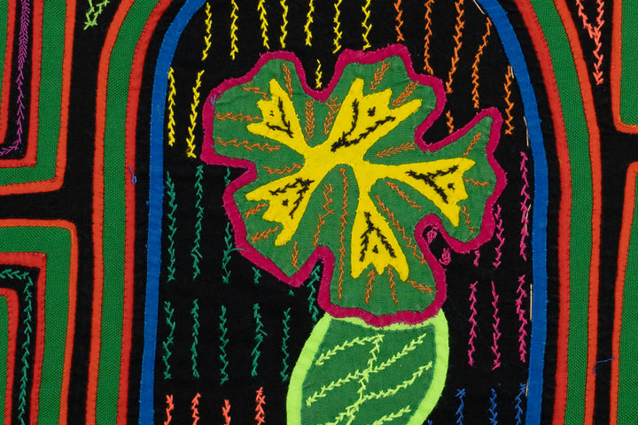 Flower in Bottle Panama Mola