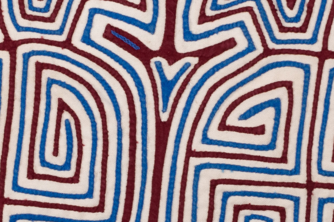 Maroon White Blue Duck Mola
