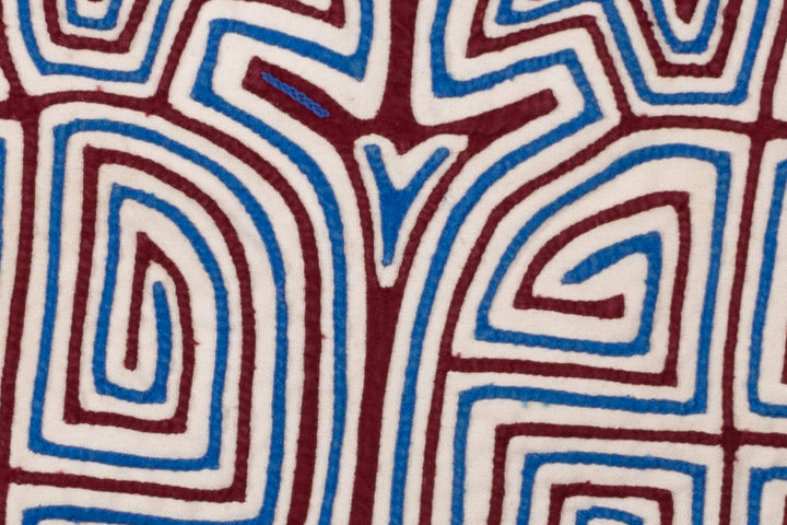 Maroon White Blue Duck Mola