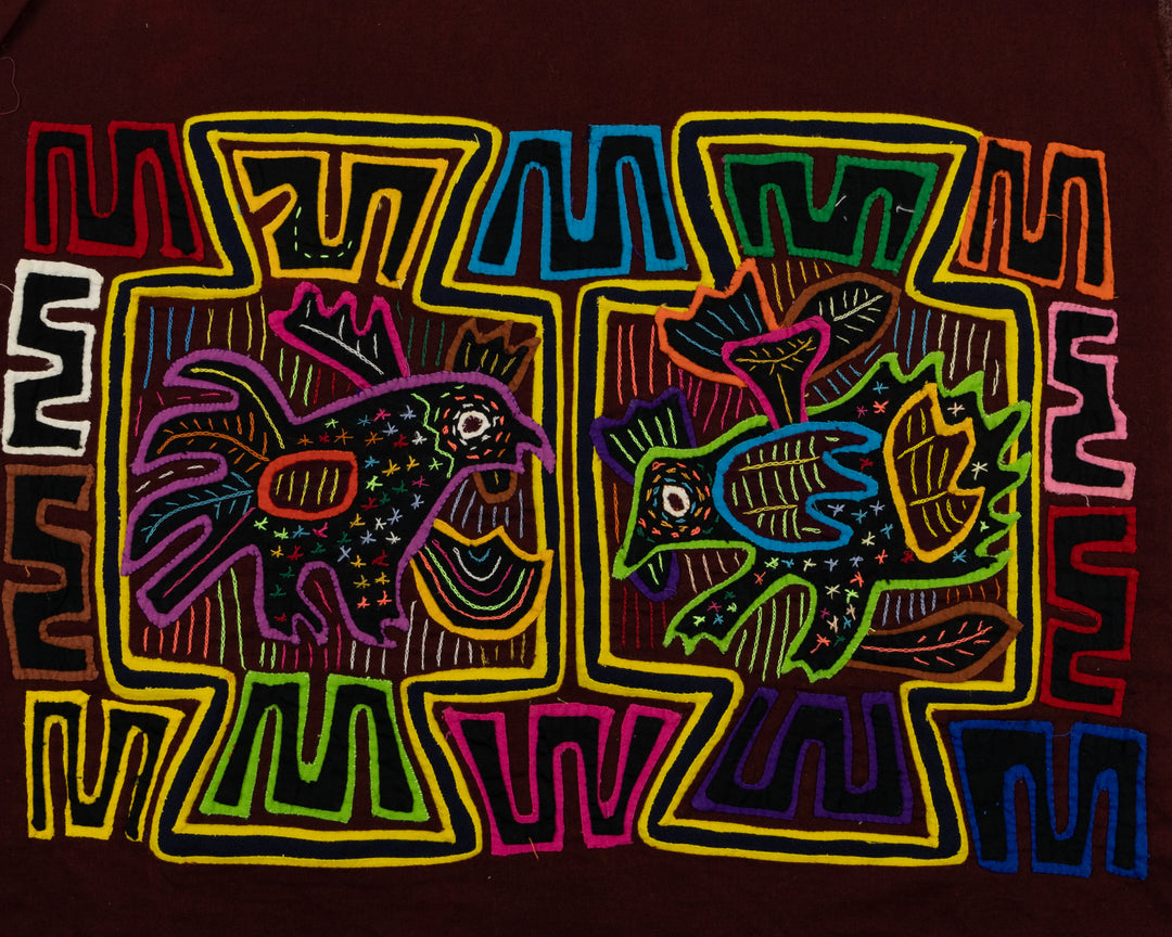 Handmade Cockfight Panama Mola