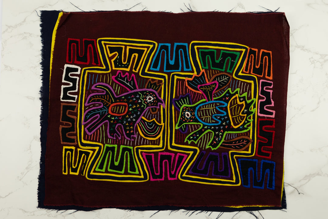 Handmade Cockfight Panama Mola