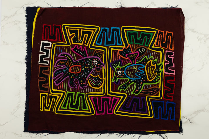 Handmade Cockfight Panama Mola