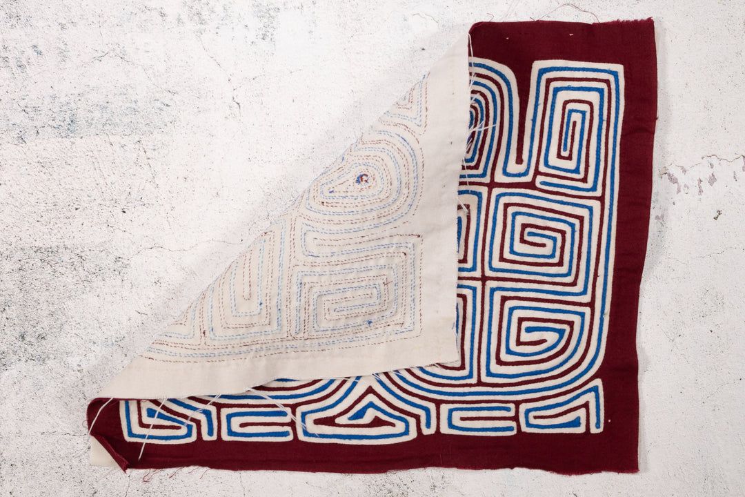 Maroon White Blue Duck Mola
