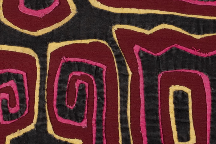 Vintage Black Purple Yellow Mola