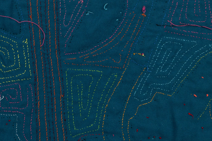 Handmade Fantasy Swan Bird Panama Mola