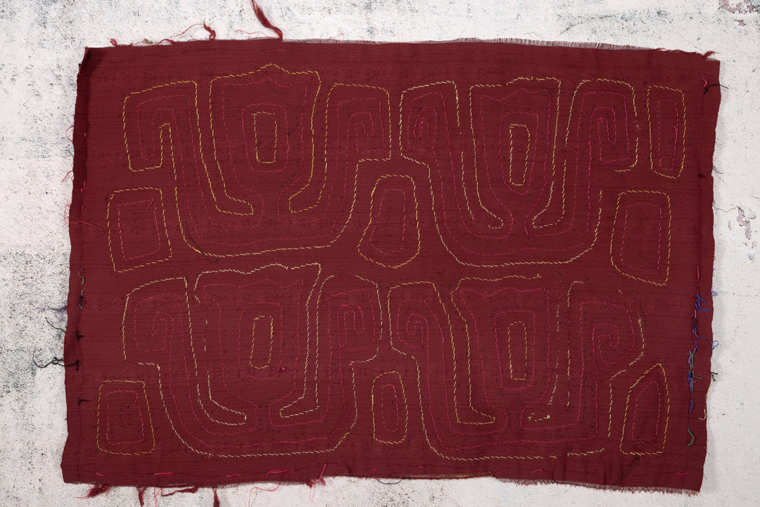 Vintage Black Purple Yellow Mola