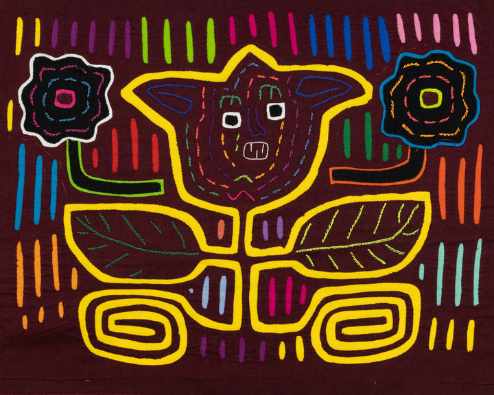 Smiling Tulip Flower Panama Mola