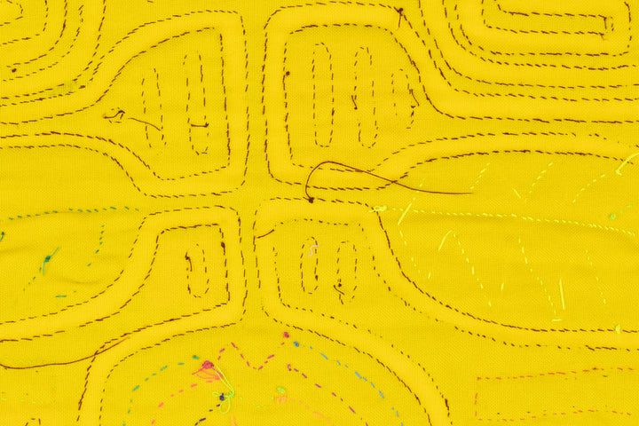 Smiling Tulip Flower Panama Mola