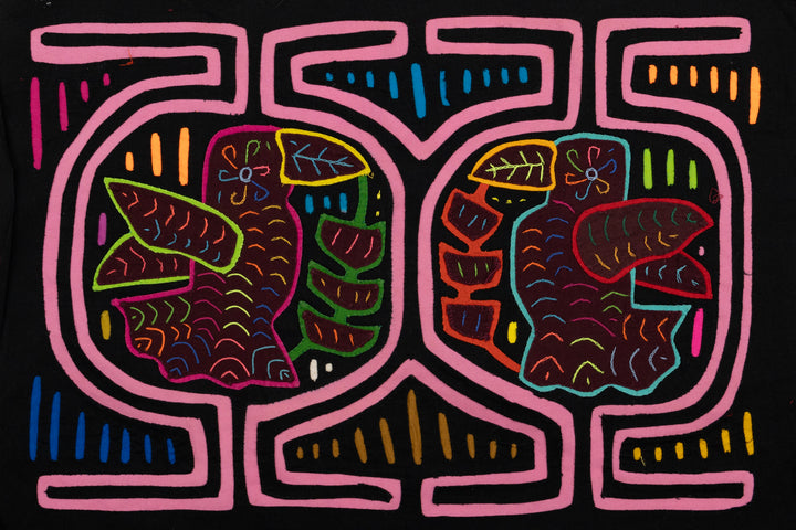 Pink Birdcage Panama Mola