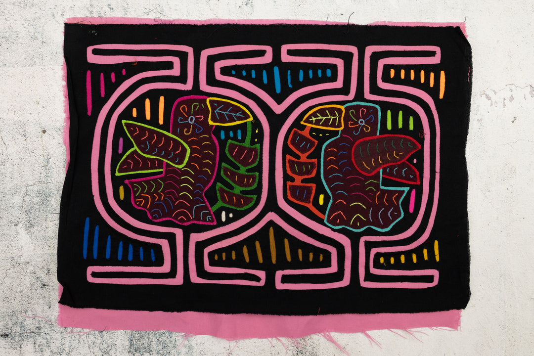 Pink Birdcage Panama Mola