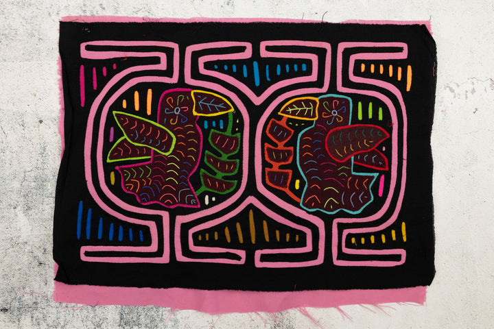 Pink Birdcage Panama Mola