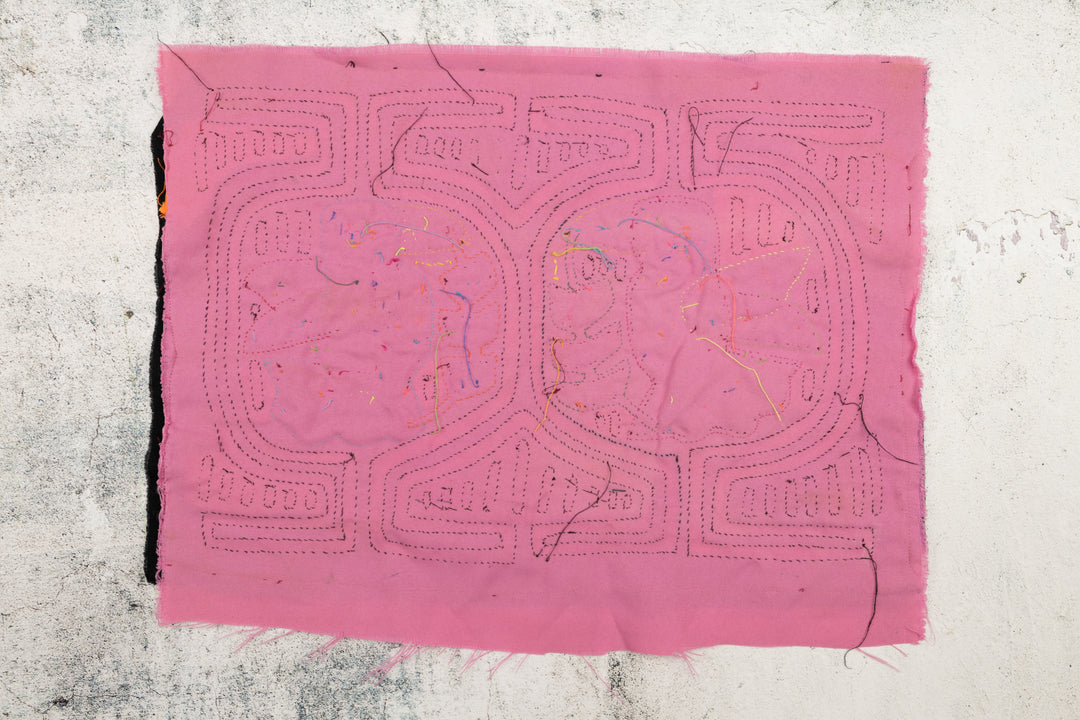 Pink Birdcage Panama Mola