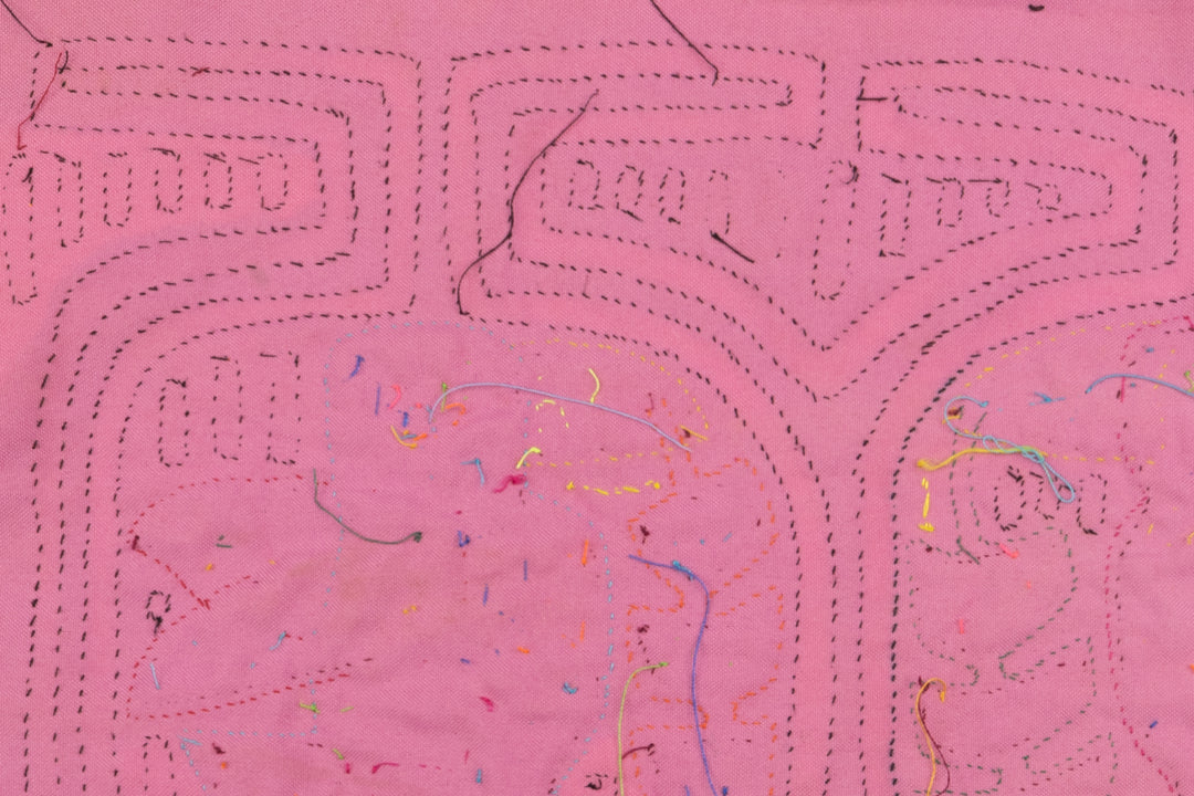 Pink Birdcage Panama Mola