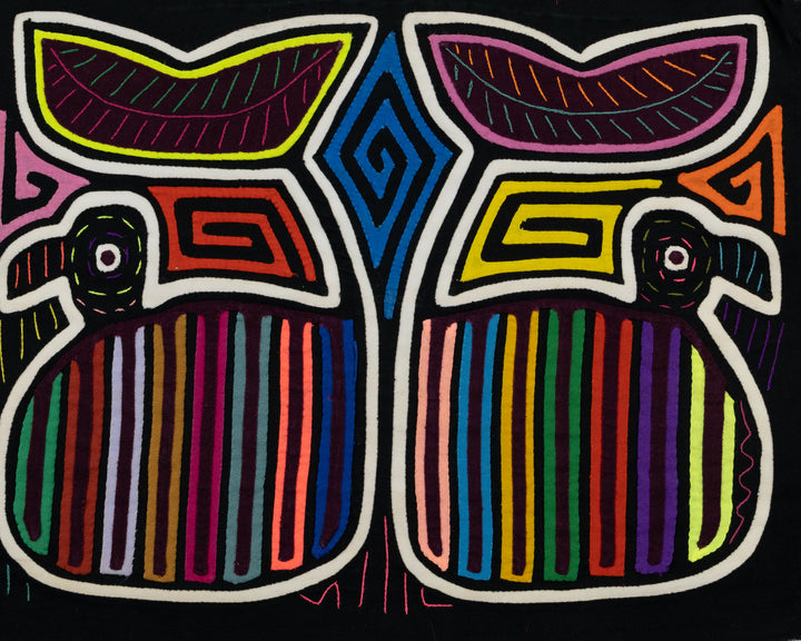 Handmade Tale of Two Tails Panama Mola