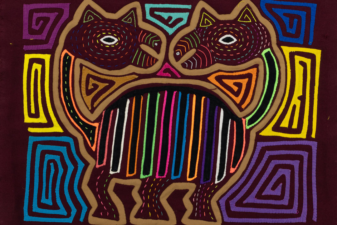 Siamese Puppy Dog Panama Mola