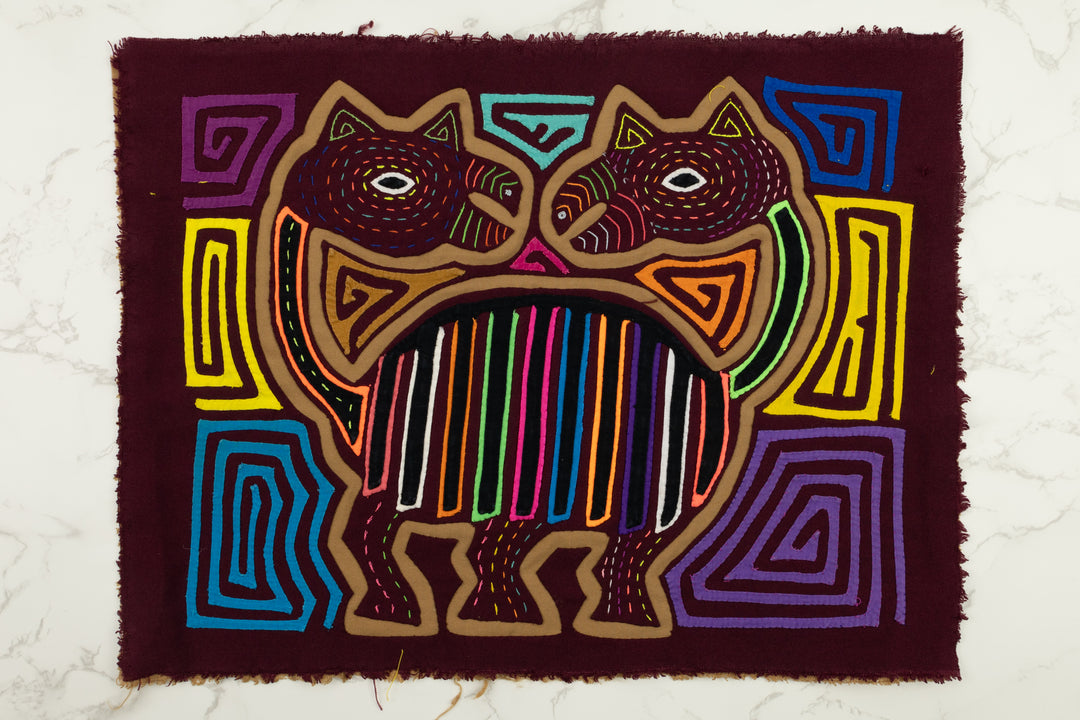 Siamese Puppy Dog Panama Mola