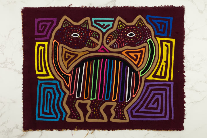 Siamese Puppy Dog Panama Mola