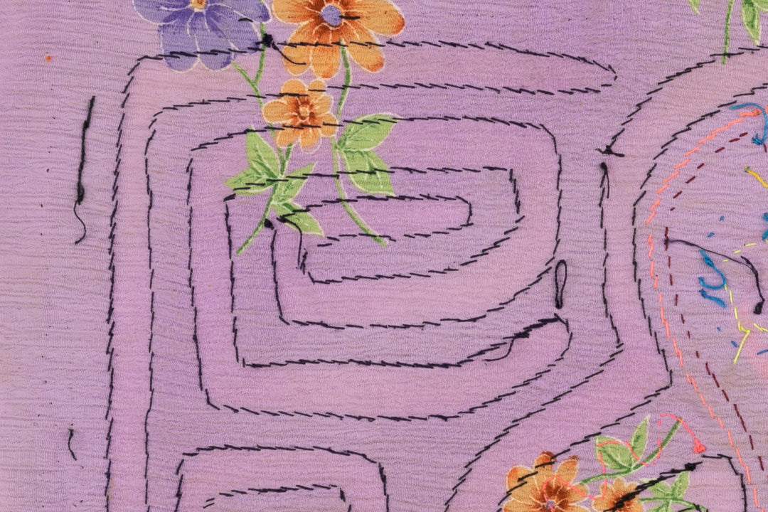 Vintage Purple Flower Background Material Mola