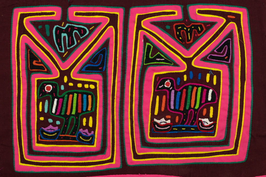 Pink Birdcage Panama Mola