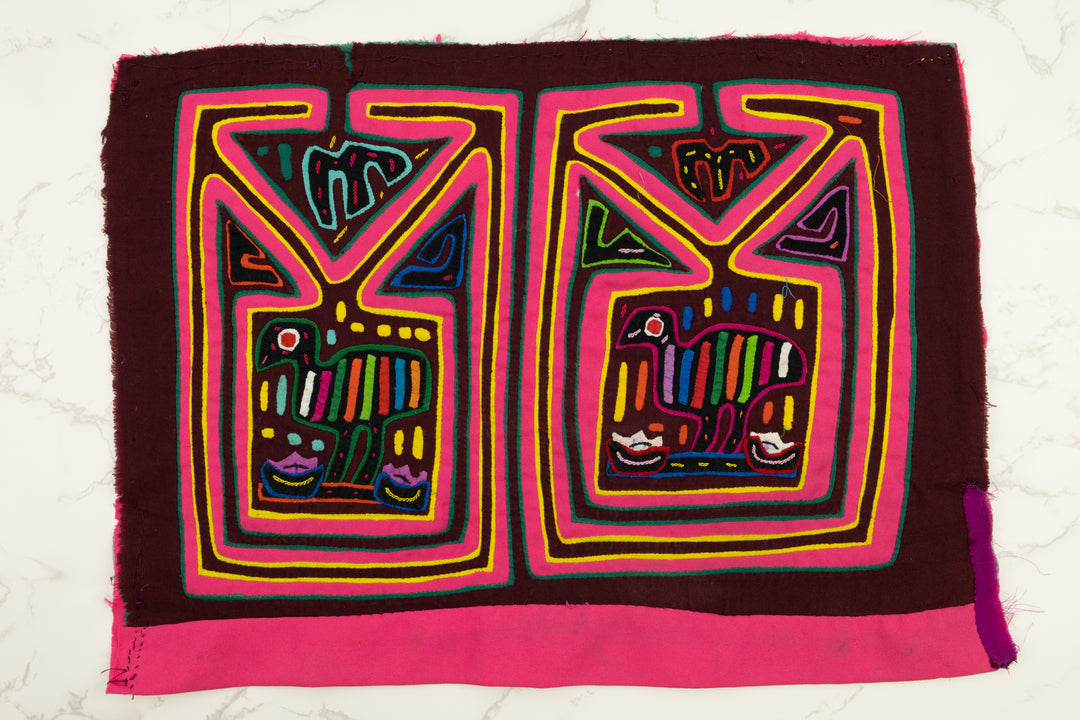 Pink Birdcage Panama Mola