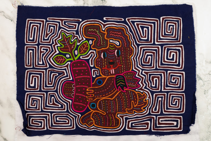 Bunny Rabbit with Carrot Panama Mola