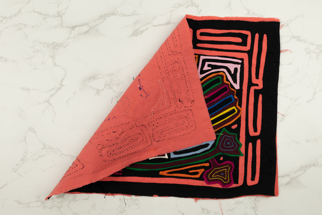 Handmade Red Robin Bird Panama Mola