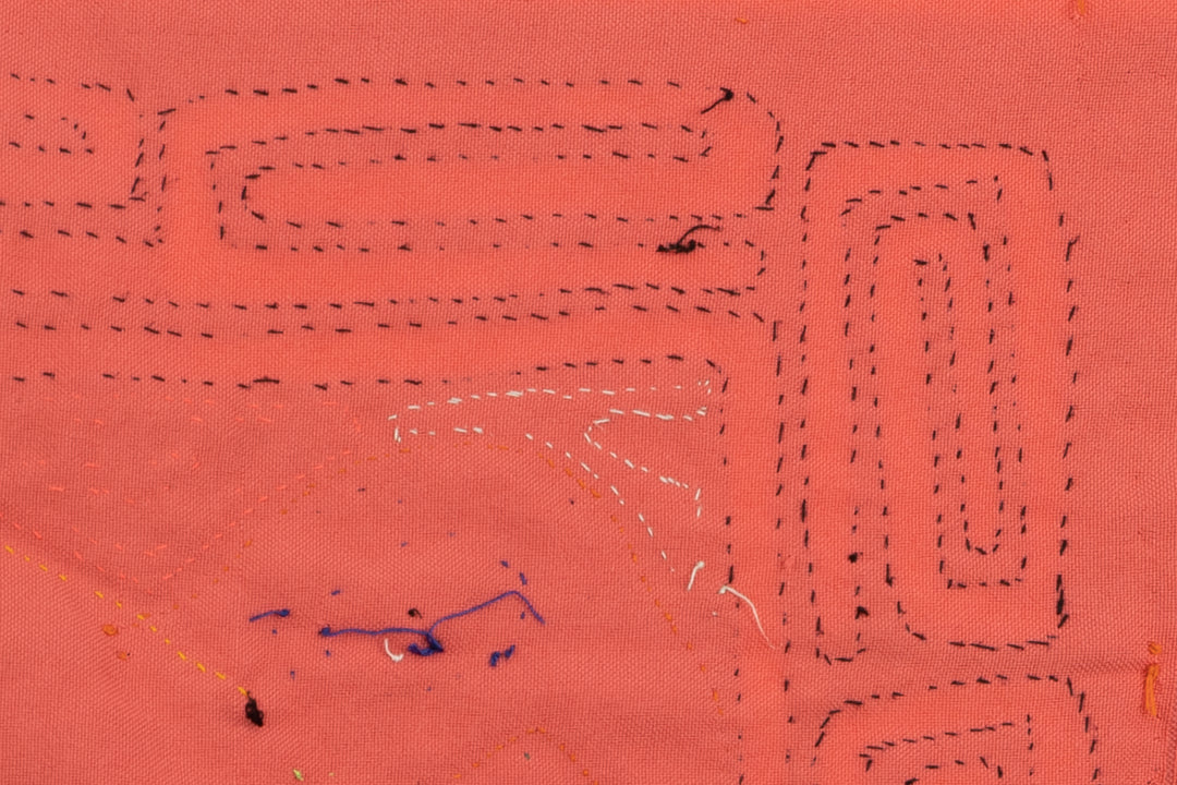 Handmade Red Robin Bird Panama Mola