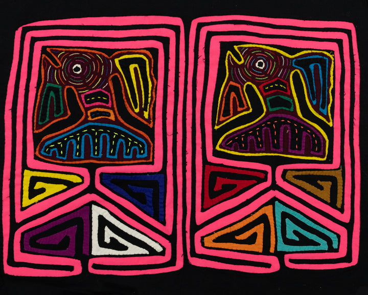 Handmade Pink Guppies Panama Mola