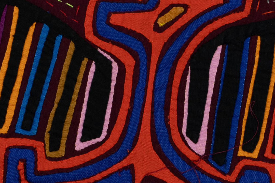 Handmade Rainbow Bird Panama Mola