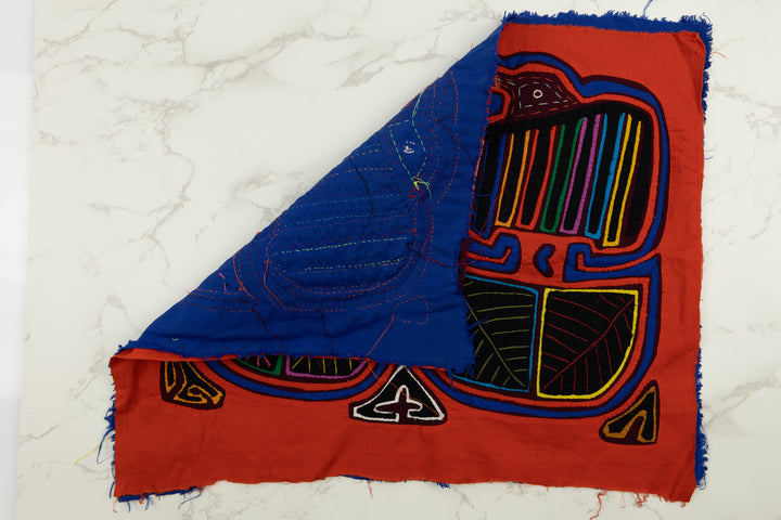 Handmade Rainbow Bird Panama Mola