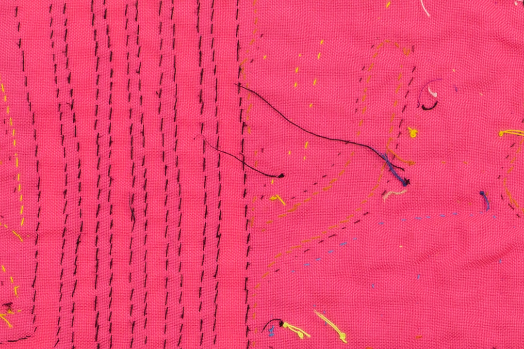 Handmade Pink Guppies Panama Mola