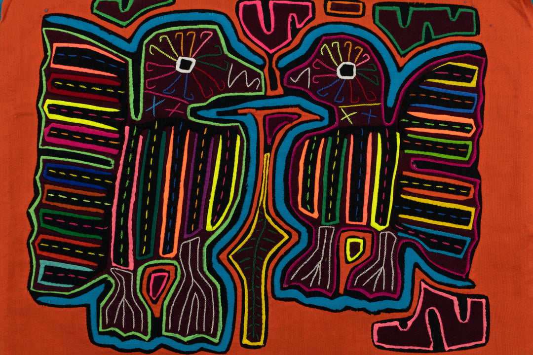 Handmade Gossip Bird Panama Mola