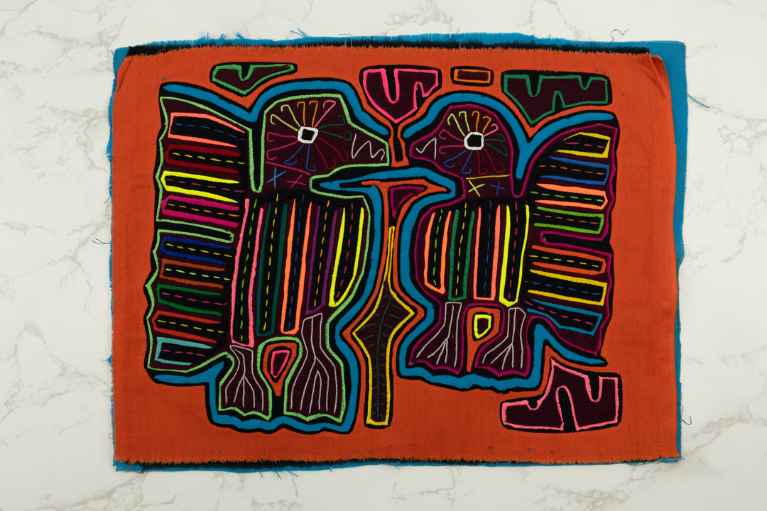 Handmade Gossip Bird Panama Mola