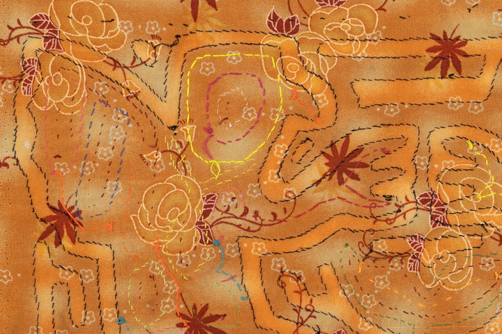 Vintage Dancing Angel Background Material Mola