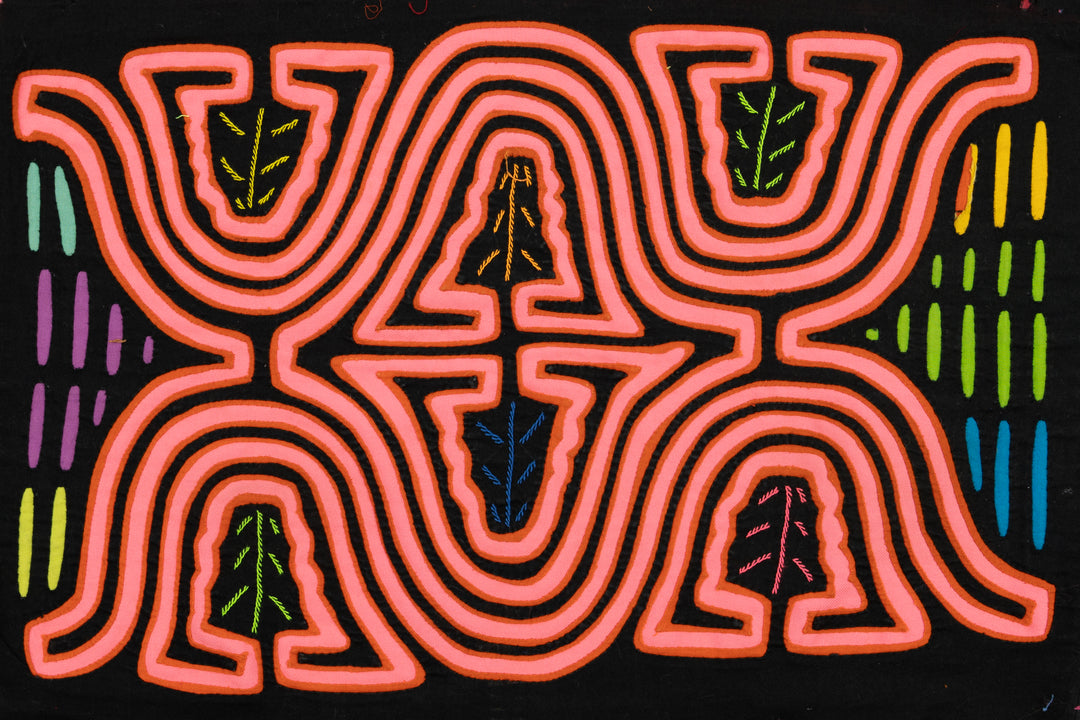 Pink Eight Leg Monster Panama Mola