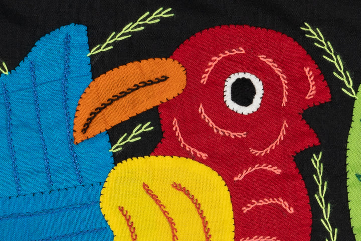 Red Yellow And Blue Bird with Flower Molita